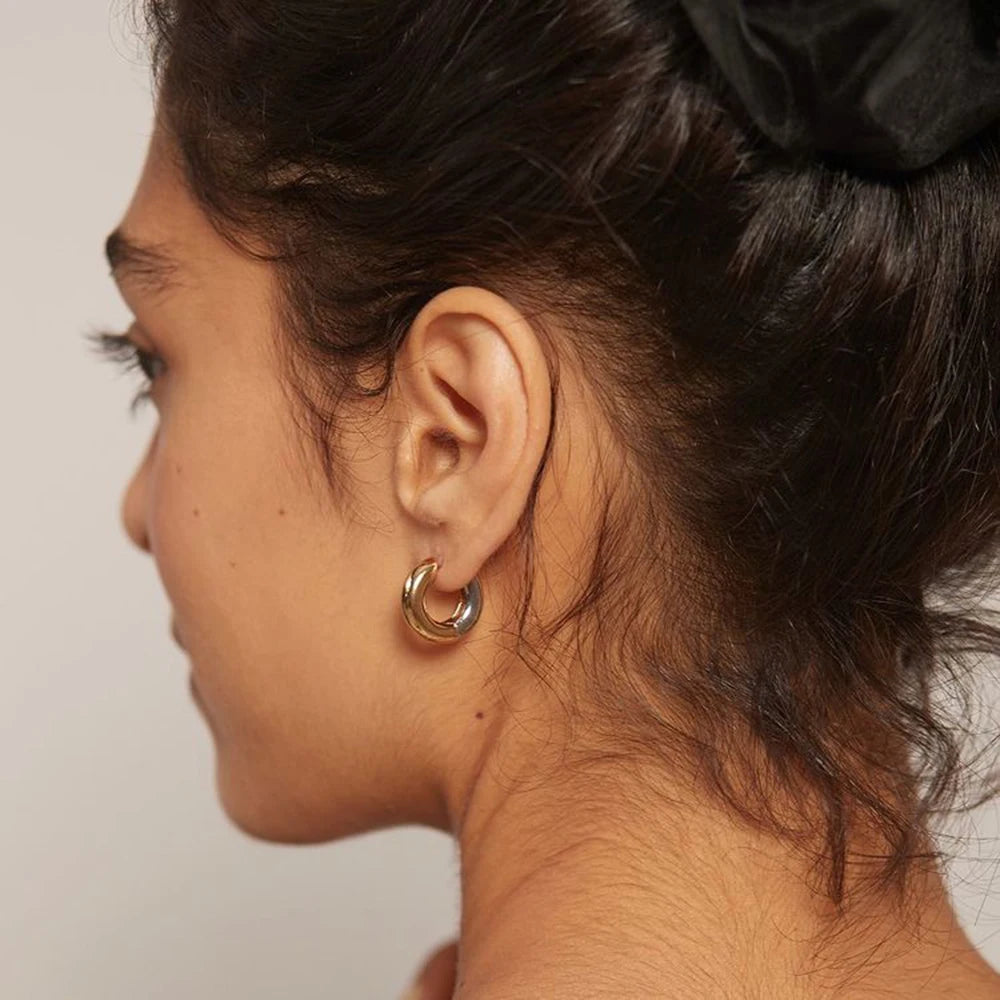Luna Earrings Classic 4mm Hoops