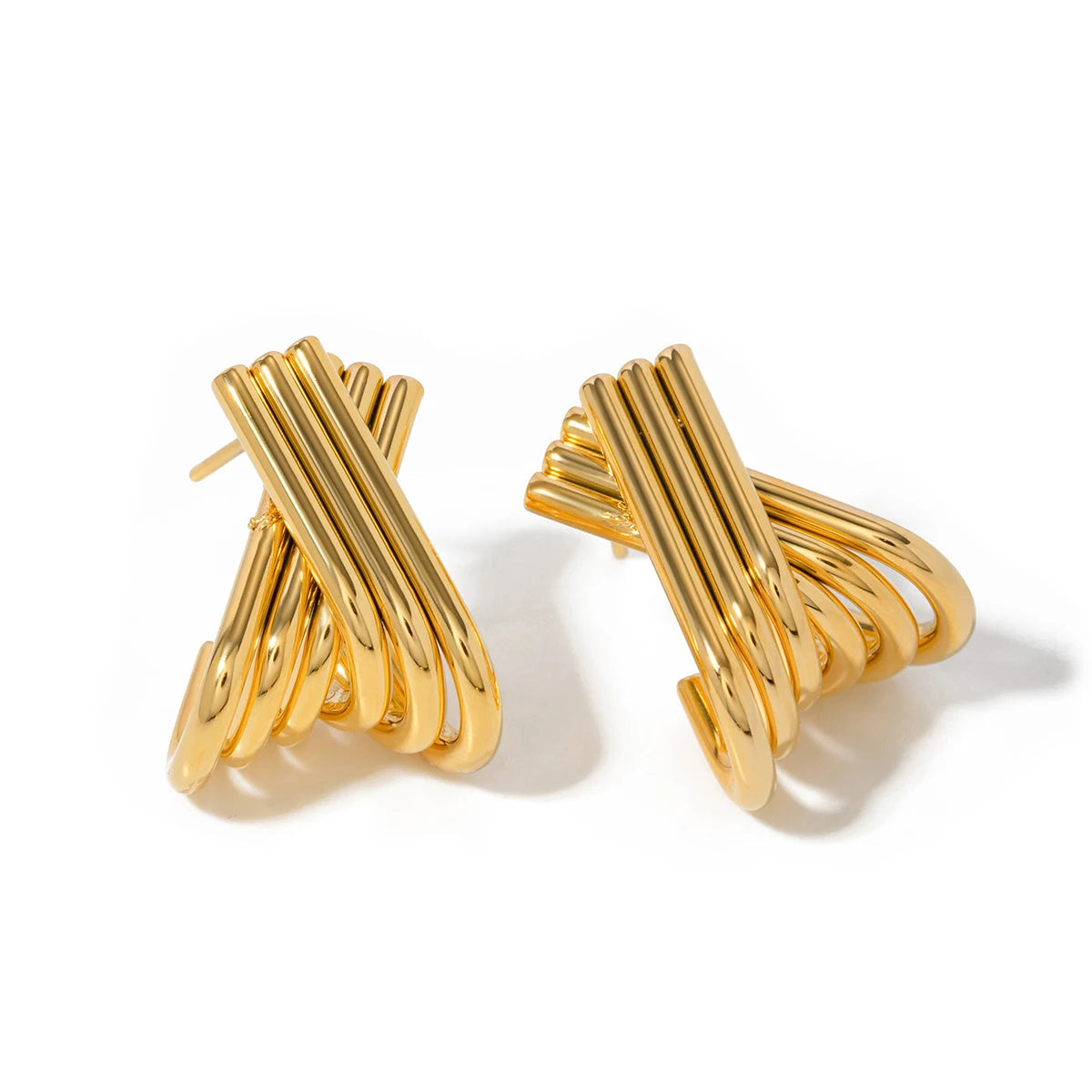 Croix Earrings Minimalist X-Shape