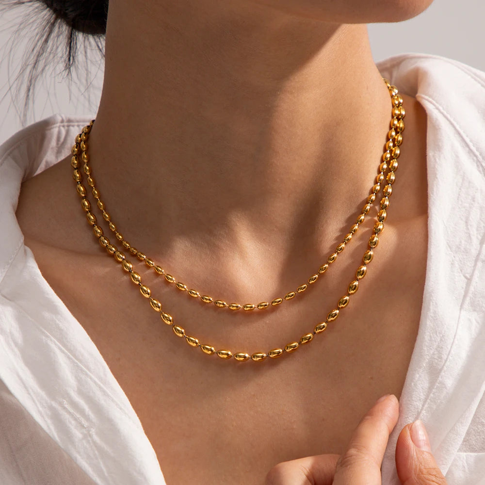 Élora Necklace Layered Bead Chain