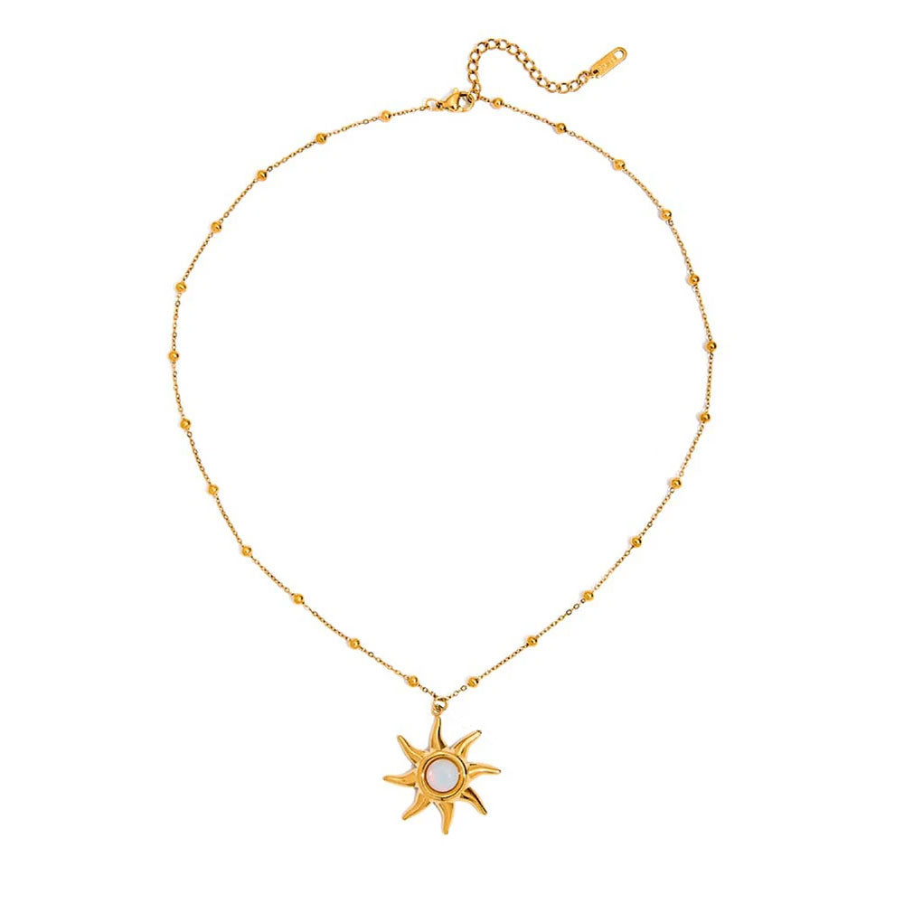 Solara Necklace Opal Sun Pendant