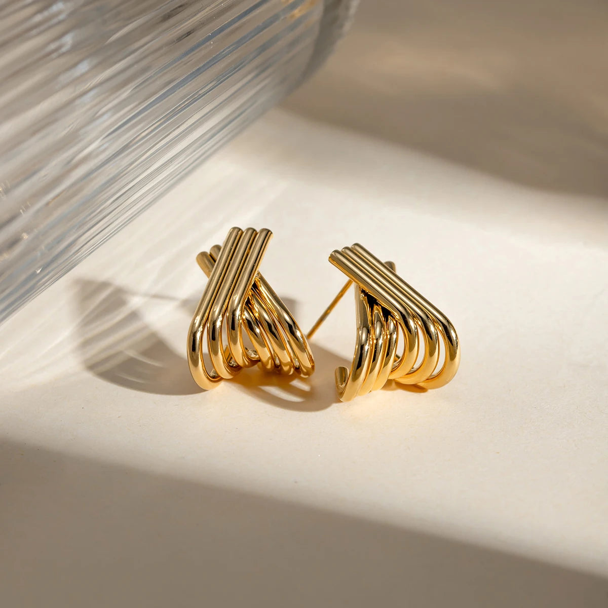 Croix Earrings Minimalist X-Shape
