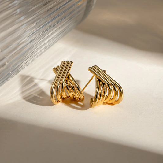 Croix Earrings Minimalist X-Shape
