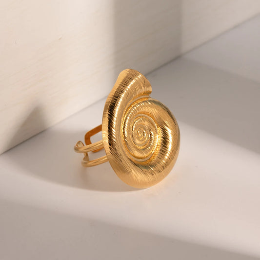 Concha Ring Open Spiral Shell Design