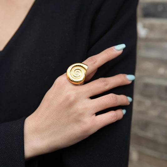 Concha Ring Open Spiral Shell Design