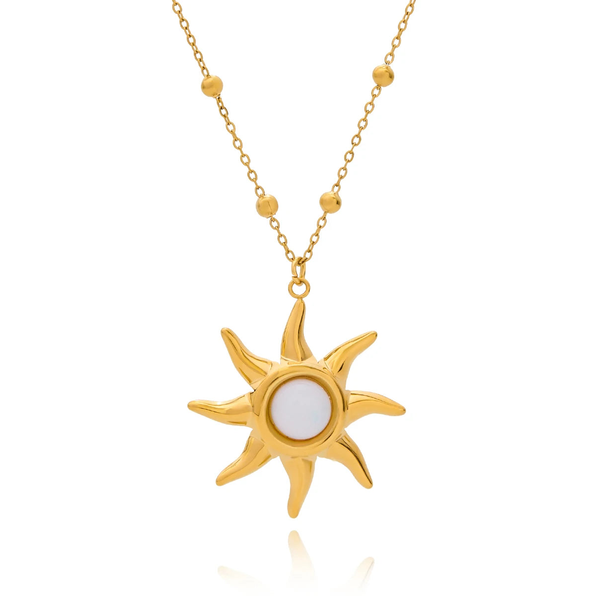 Solara Necklace Opal Sun Pendant