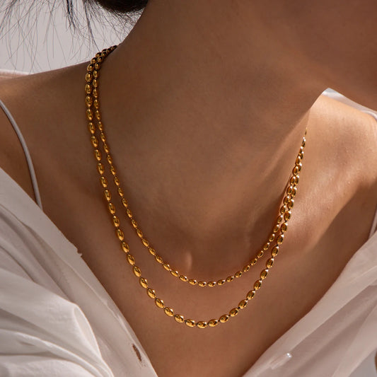 Élora Necklace Layered Bead Chain