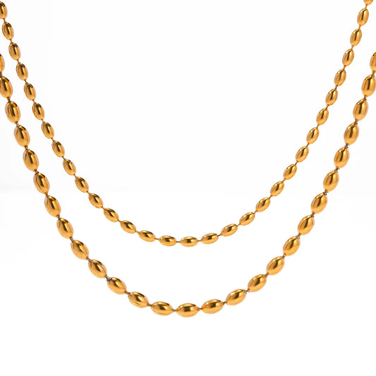 Élora Necklace Layered Bead Chain